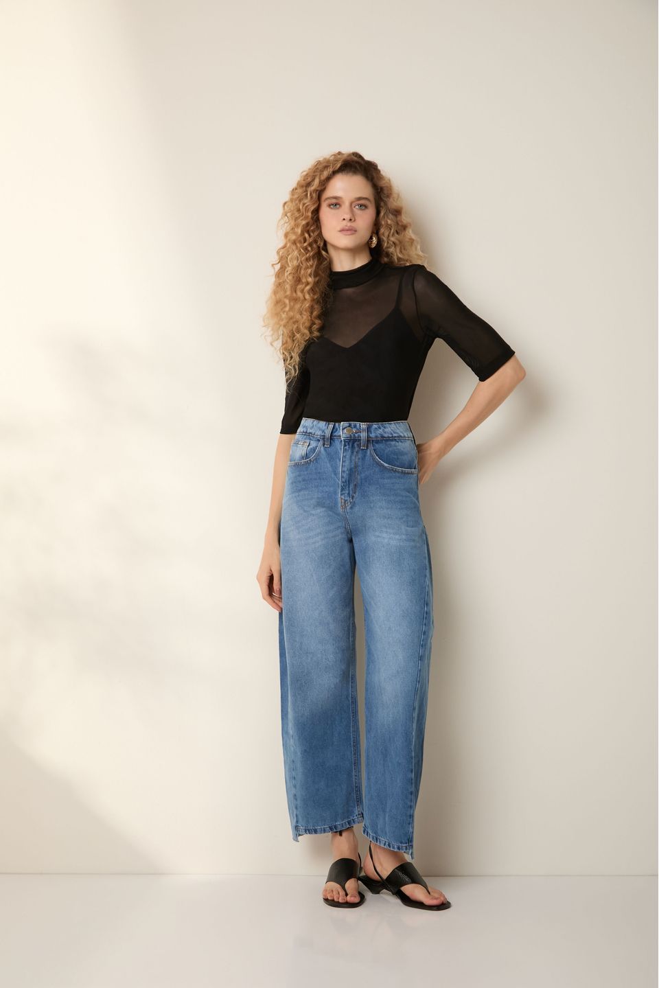 Calça Camila Lavagem Media Jeans