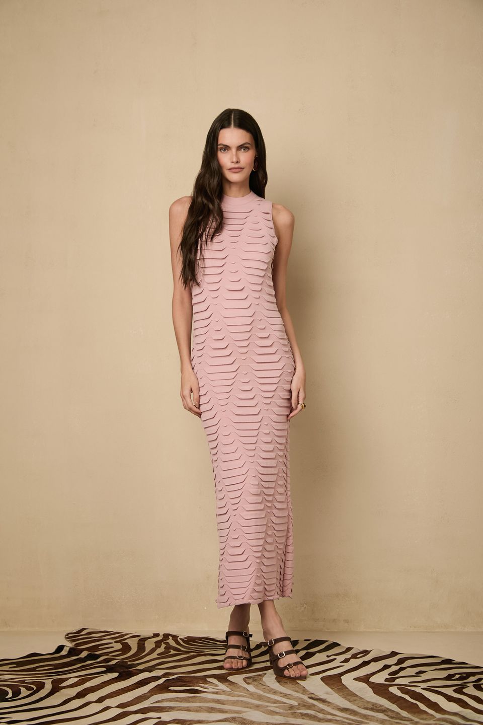 Vestido Cinthia Rosa Quartzo
