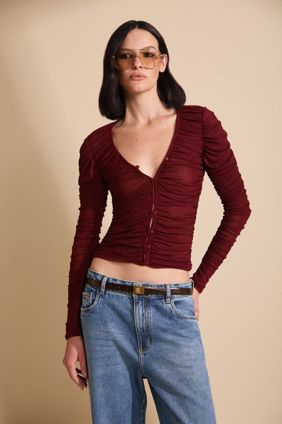 Blusa Rita Burgundy