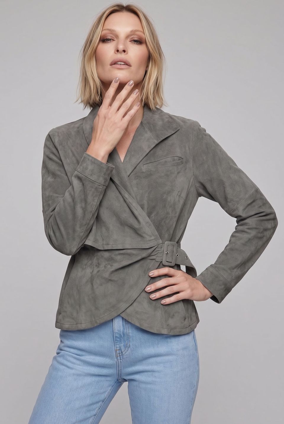 Blusa Kiara Cinza Maria Fumaça