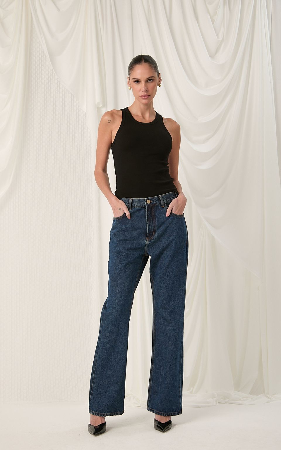 Calça Bromélia Jeans Escuro